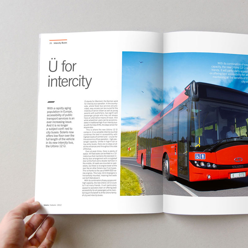 Projekt okładki magazynu firmowego Solaris Bus&Coach